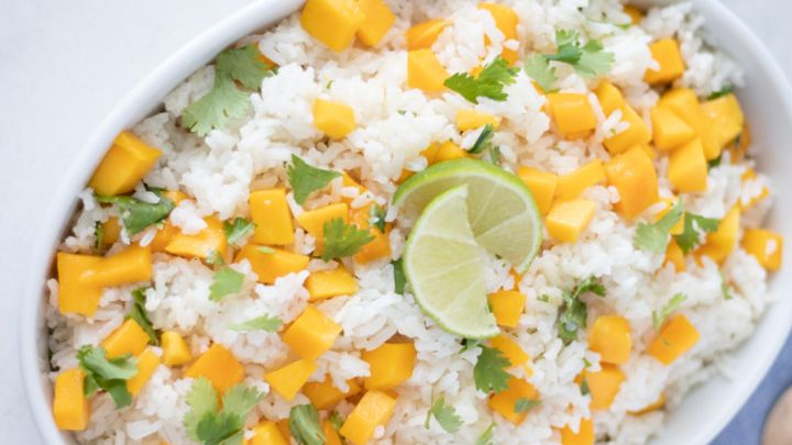 مراحل تهیه انبه پلو