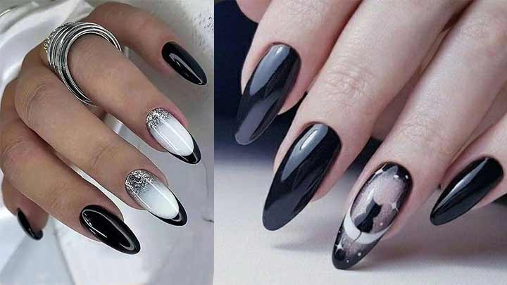 طراحی ناخن با لاک ژل مشکی طراحی ناخن با لاک ژل مشکی