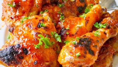 خوراک فیله مرغ با سس زردآلو برای شام (سبک و متفاوت با میوه تابستانی)