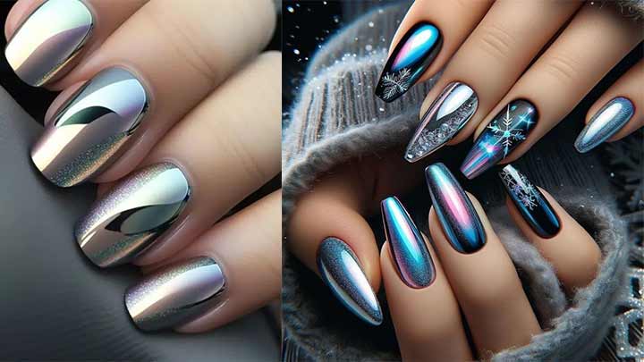 ناخن کروم کهکشانی ناخن کروم کهکشانی