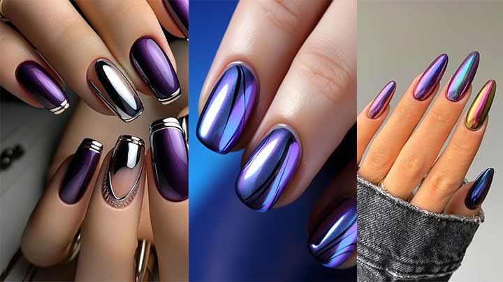 ناخن کروم جذاب دخترانه ناخن کروم جذاب دخترانه