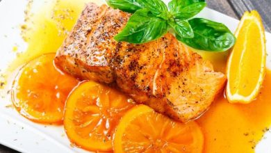 طرز تهیه خوراک ماهی با سس پرتقال