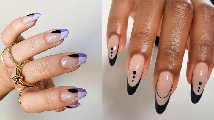 مدل فرنچ ناخن سه نقطه مدل فرنچ ناخن سه نقطه