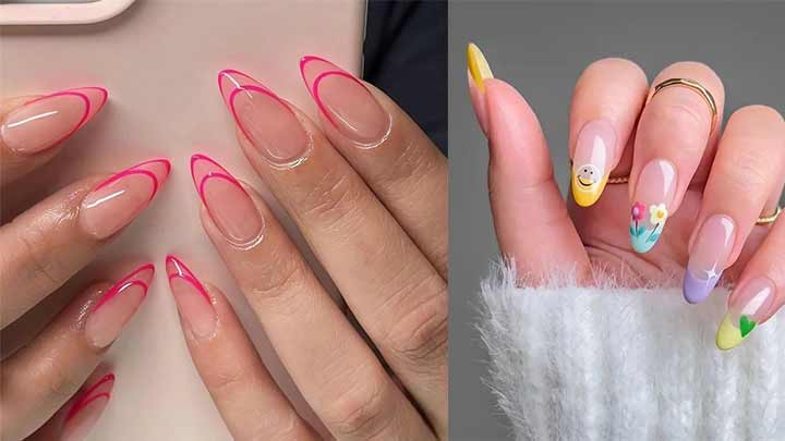 طراحی ناخن رنگی جدید طراحی ناخن رنگی جدید