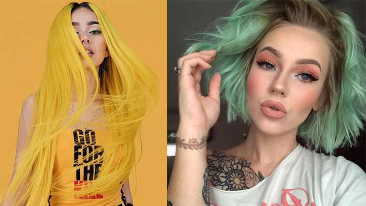 رنگ موی پاستیلی زرد لیمویی رنگ موی پاستیلی زرد لیمویی