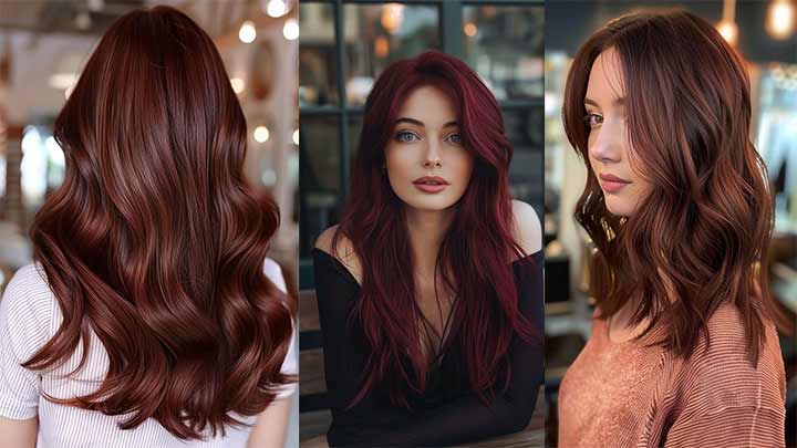 رنگ موی گیلاسی شکلاتی رنگ موی گیلاسی شکلاتی