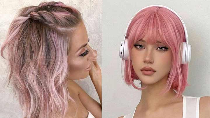 رنگ موی پاستیلی صورتی کمرنگ