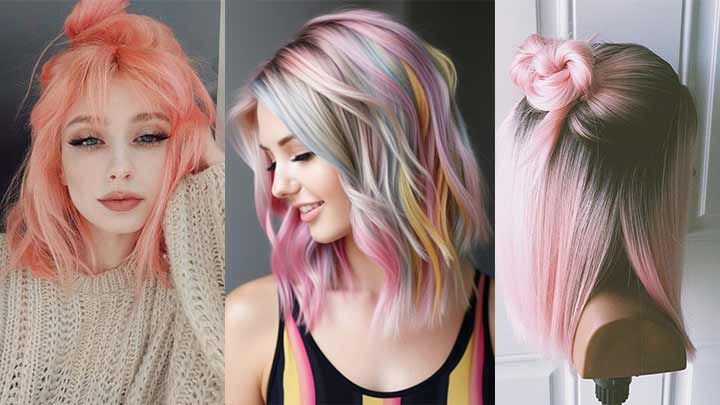 رنگ موی پاستیلی هفت رنگ رنگ موی پاستیلی هفت رنگ