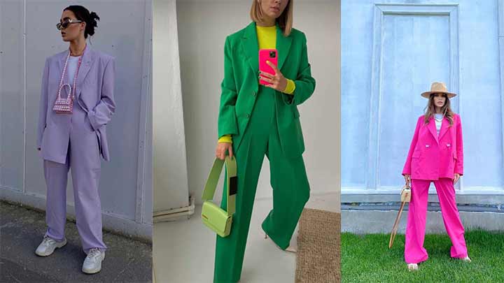 استایل تابستانی دخترانه با کت وشلوارهای مونوکروم استایل تابستانی دخترانه با کت وشلوارهای مونوکروم