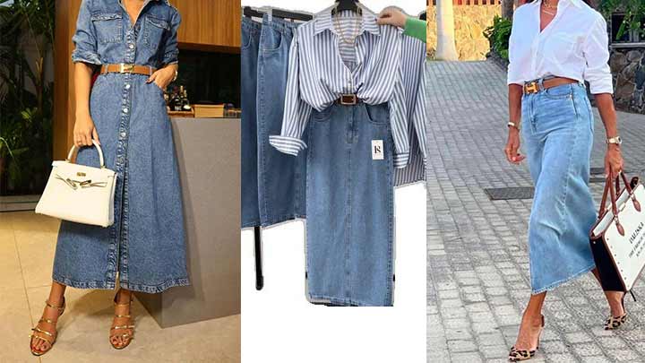 استایل تابستانه دخترانه با لباسهای جین استایل تابستانه دخترانه با لباسهای جین