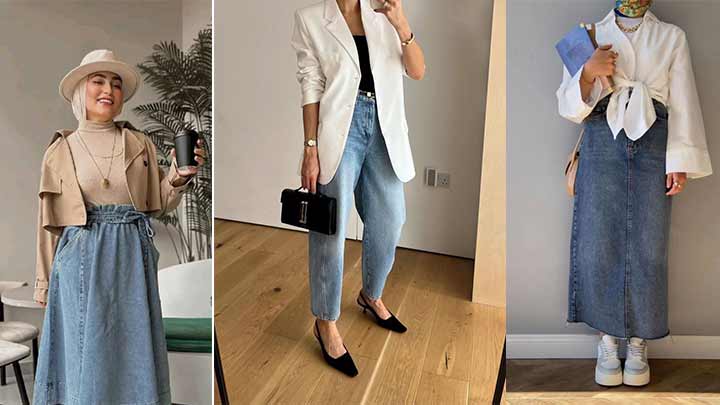 استایل با کلاس با لباسهای جین استایل با کلاس با لباسهای جین