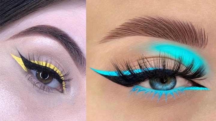 خط چشم به سبک تیم دو رنگ