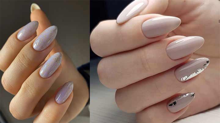 طراحی ناخن شاین با رنگ نود