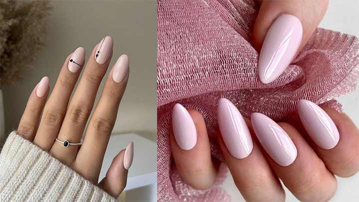 دیزاین ناخن با رنگ صورتی ملیح