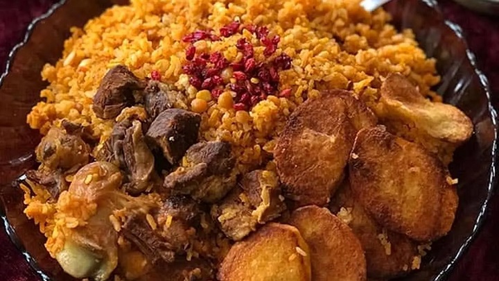 رسپی پلو شاه عباسی به روش خانگی