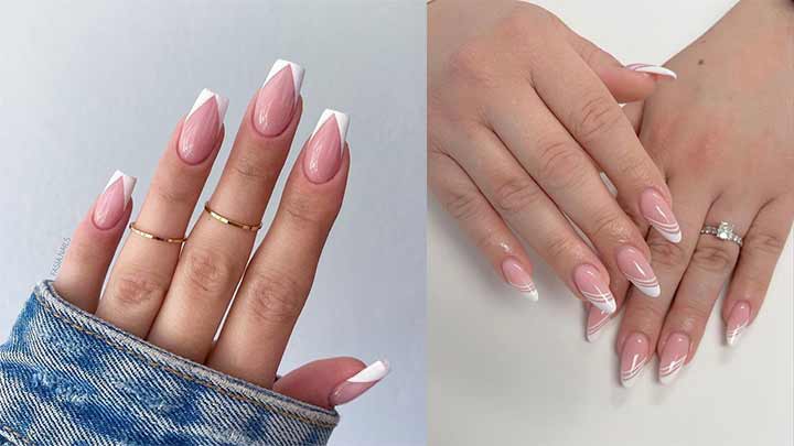 فرنچ سفید ناخن مینیمال فرنچ سفید ناخن مینیمال