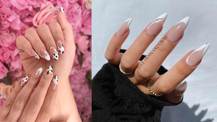 ناخن پلنگی با فرنچ سفید ناخن پلنگی با فرنچ سفید