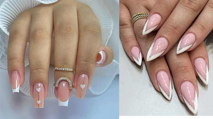 فرنچ لاکچری ناخن به رنگ سفید فرنچ لاکچری ناخن به رنگ سفید