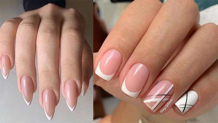 مدل فرنچ سیاه و سفید ناخن مدل فرنچ سیاه و سفید ناخن