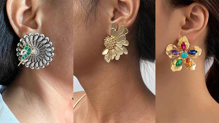 گوشواره طرح گل؛ برای خانمهای با کلاس گوشواره طرح گل؛ برای خانمهای با کلاس