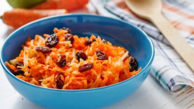 سالاد زردآلو، کشمش و هویج (یک شام تابستانی متفاوت و مقوی)