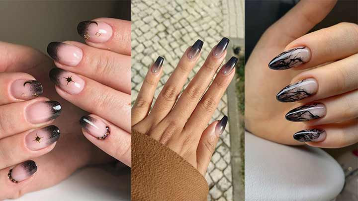 طراحی ناخن با لاک ژل مشکی طراحی ناخن با لاک ژل مشکی