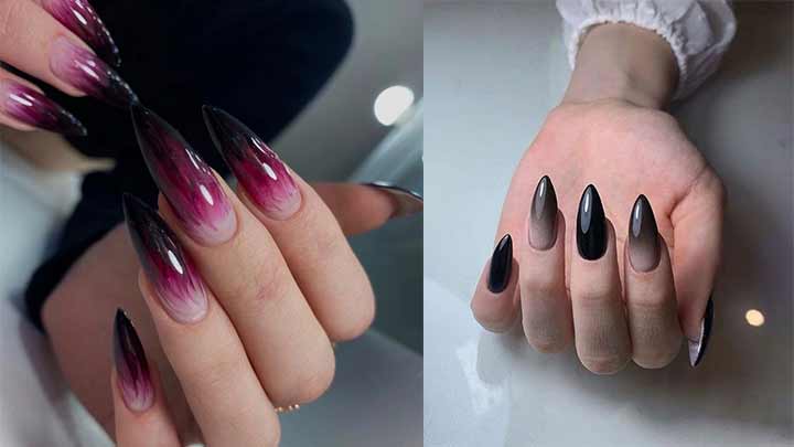 طرح ناخن مشکی بیبی بومر خاص و جذاب طرح ناخن مشکی بیبی بومر خاص و جذاب