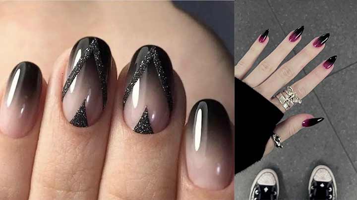 ناخنهای مشکی برای یک استایل خاص ناخنهای مشکی برای یک استایل خاص