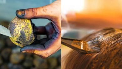 روش رنگ کردن مو با پوست گردو تازه