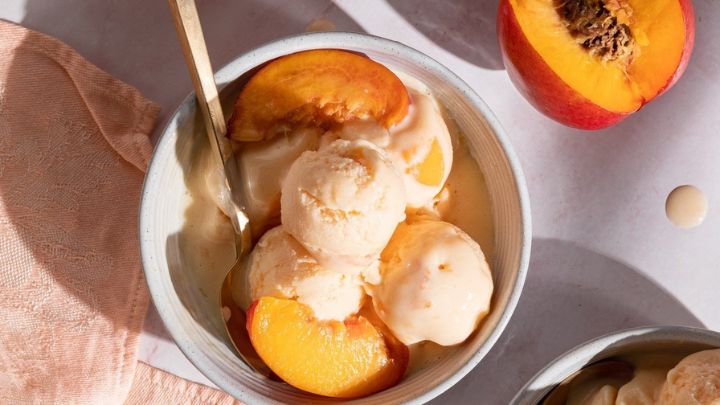 طرز تهیه دسر ماست و شلیل