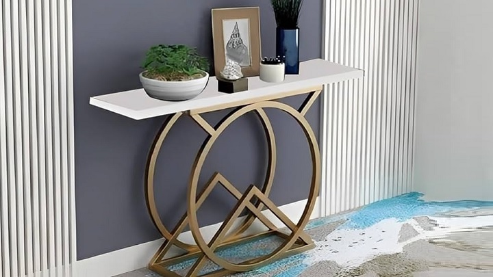 میز کنسول‌های فلزی و سنگی از مدل‌های جدید و ترند 1403