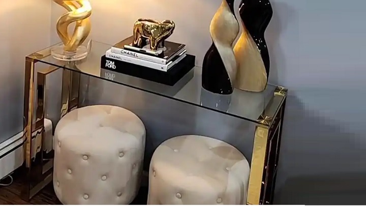 میز کنسول فلزی و شیشه‌ای از مدل‌های جدید و ترند 1403