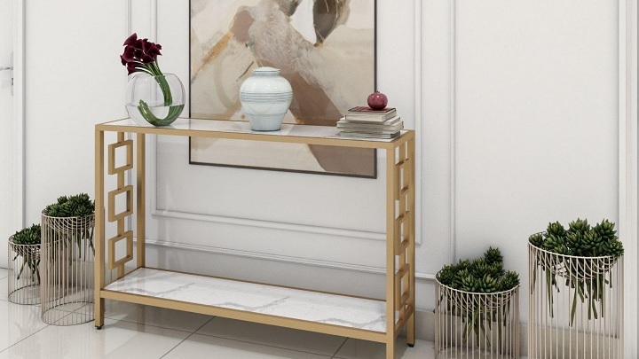 میز کنسول‌های فلزی و سنگی از مدل‌های جدید و ترند 1403