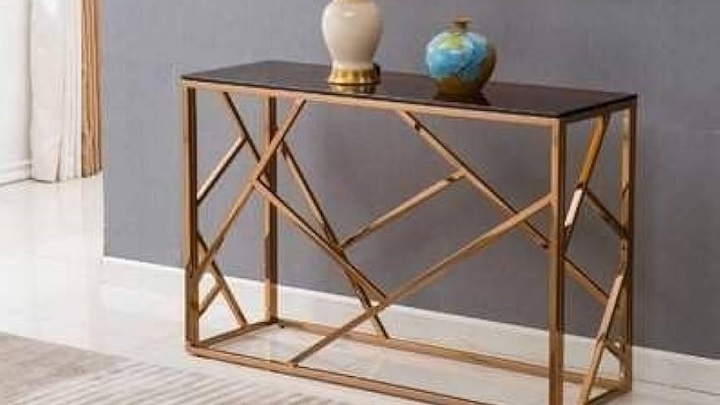 میز کنسول‌های فلزی و سنگی از مدل‌های جدید و ترند 1403