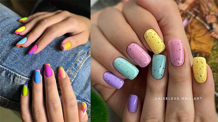 ترکیب رنگهای جیغ تابستانی برای لاک ناخن ترکیب رنگهای جیغ تابستانی برای لاک ناخن