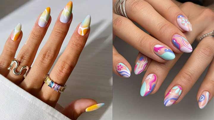 ترکیب رنگ سبز و زرد برای دیزاین ناخن ترکیب رنگ سبز و زرد برای دیزاین ناخن