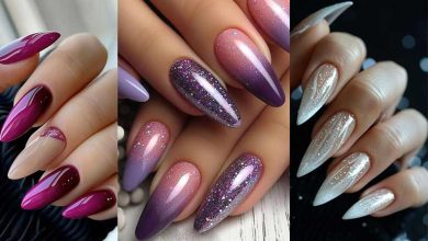 50 طرح ناخن با لاک شاین دار؛ برای درخشش دستان شما
