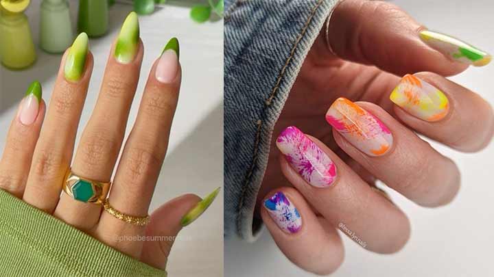 ایده‌های طرح ناخن رنگ سبز پاستلی برای تابستان