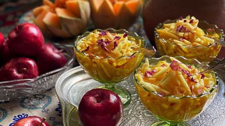 رسپی یک دسر خوشمزه با سیب گلاب رسپی یک دسر خوشمزه با سیب گلاب