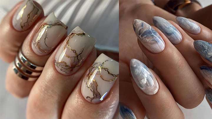 طرح ناخن مرمر تابستانی، جذاب و با کلاس طرح ناخن مرمر تابستانی، جذاب و با کلاس