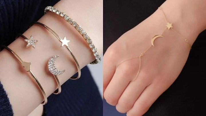 دستبند طلایی با طراحی خاص