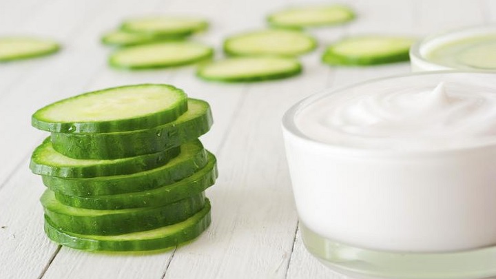 ماسک ماست و خیار برای آفتاب سوختگی ماسک ماست و خیار برای آفتاب سوختگی