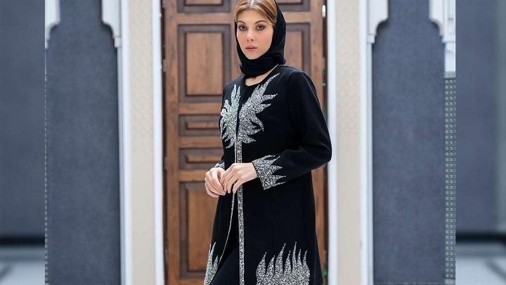 مدل مانتو مشکی کوتاه مجلسی کار شده برای مهمانی و مراسم