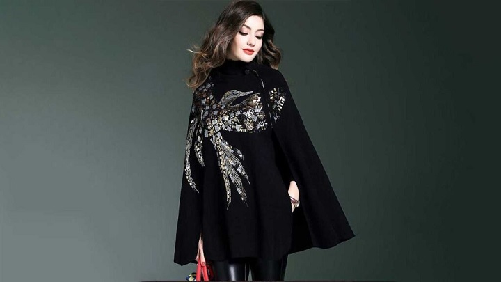 مدل مانتو مشکی کوتاه مجلسی کار شده برای مهمانی و مراسم