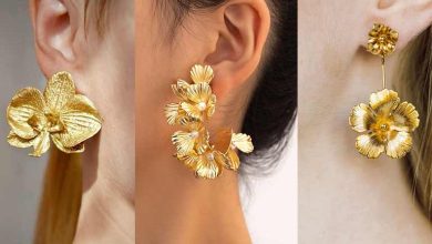 انواع مدل گوشواره میخی گل فلزی ترند 2024