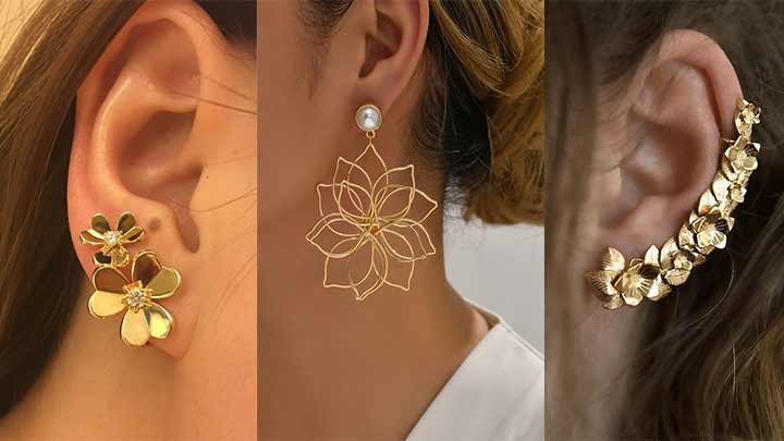 گوشواره طرح گل جذاب گوشواره طرح گل جذاب