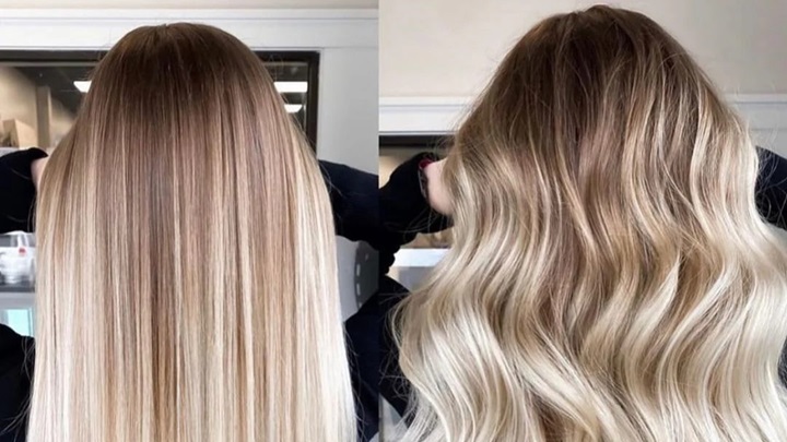 هایلایت‌های بلوند خامه‌ای از رنگ موی پاییزی ترند 2024