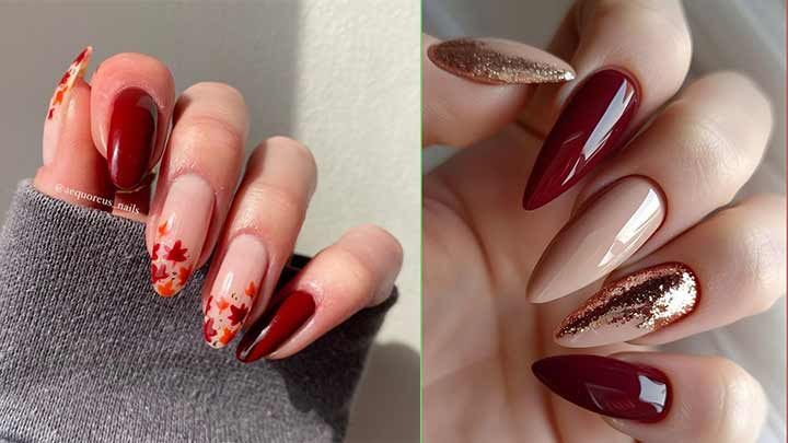 طرح ناخن پاییزی جذاب و شیک طرح ناخن پاییزی جذاب و شیک