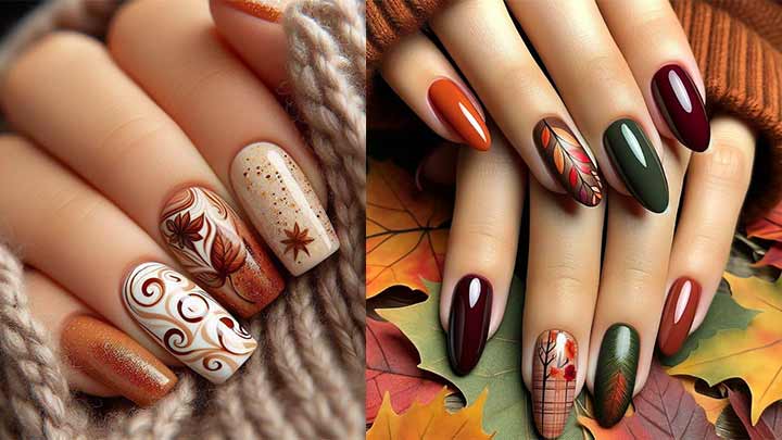 شیکترین دیزاین ناخن پاییزی ترند شیکترین دیزاین ناخن پاییزی ترند