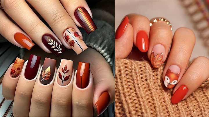 طرح پاییزی خاص و پرطرفدار برای دیزاین ناخن طرح پاییزی خاص و پرطرفدار برای دیزاین ناخن